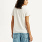 Women's Brand Logo White Crew Neck T-shirt - Back View