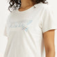 Women's Brand Logo White Crew Neck T-shirt - Detail View