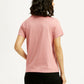 Women's Graphic Print Round Neck T-shirt - Back View