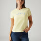 Women's Brand Logo Yellow Crew Neck T-shirt - Styleshot View