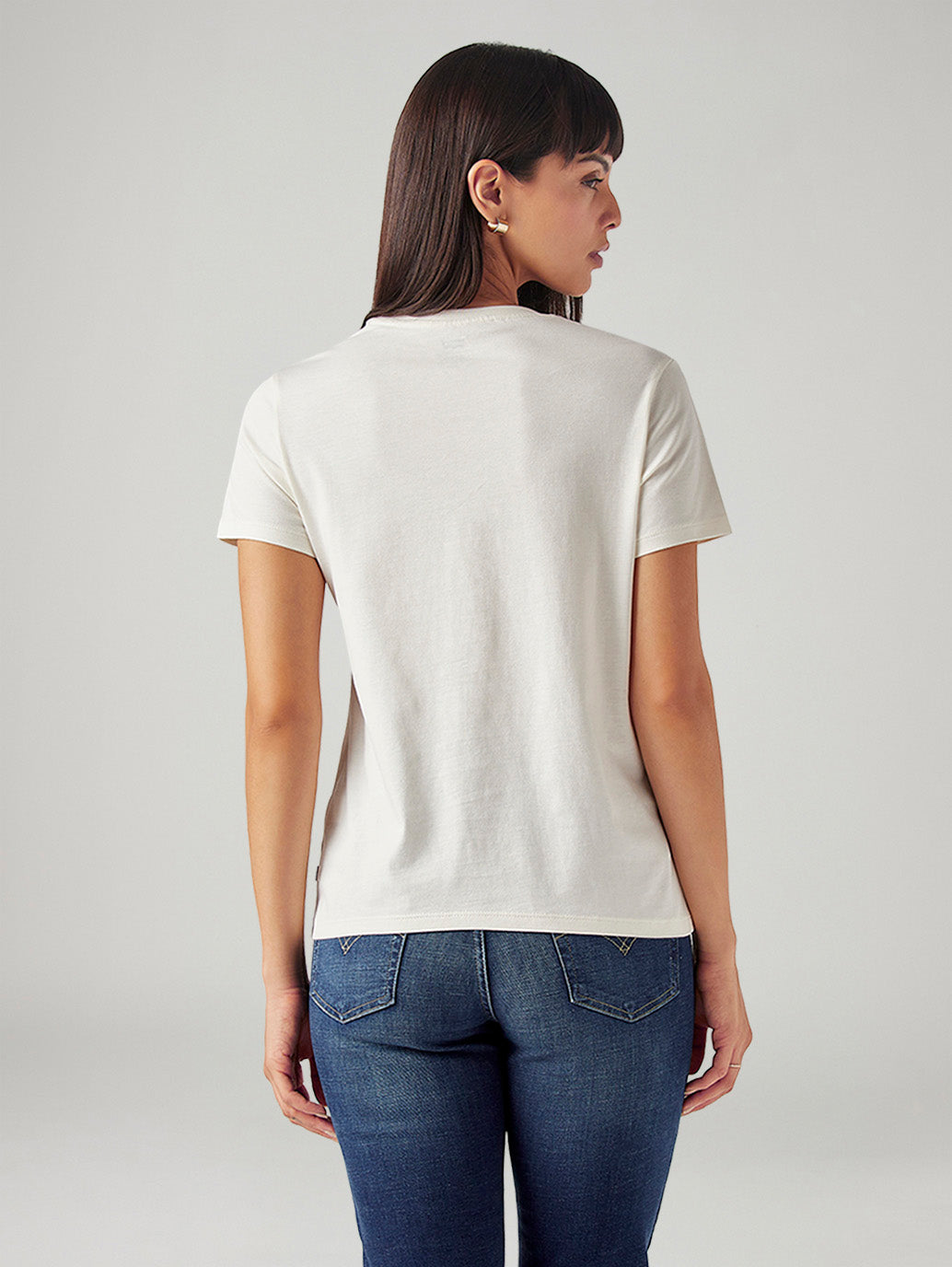 Women's Logo Printed Regular Fit T-Shirt - Back View