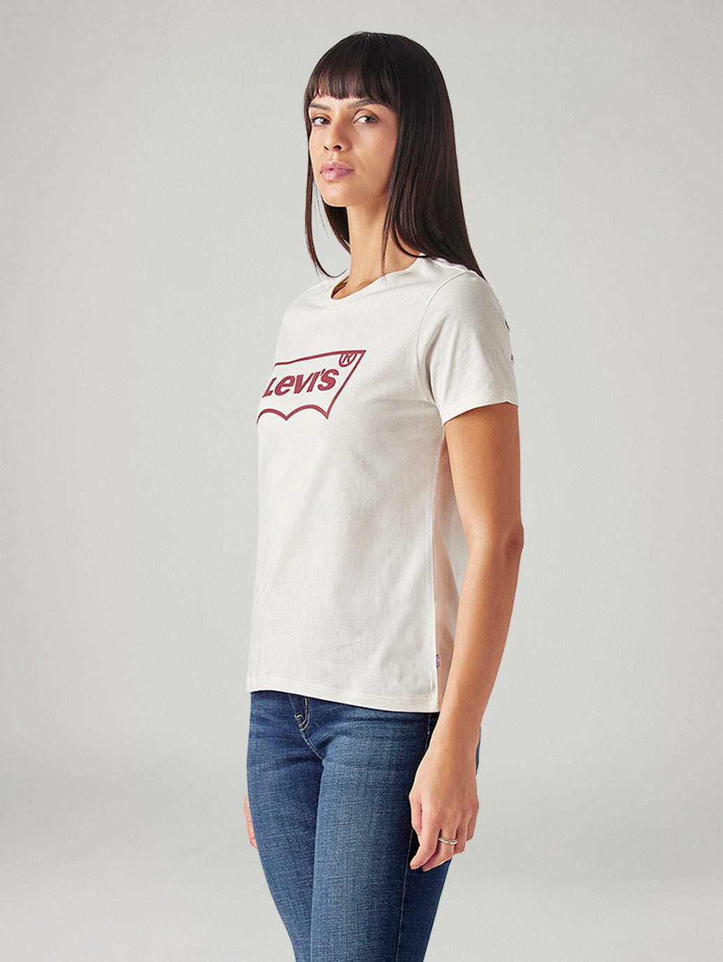 Women's Logo Printed Regular Fit T-Shirt - Side View