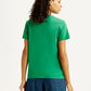 Women's Brand Logo Green Crew Neck T-shirt - Back View