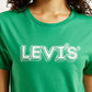 Women's Brand Logo Green Crew Neck T-shirt - Detail View