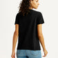 Women's Brand Logo Black Crew Neck T-shirt - Back View
