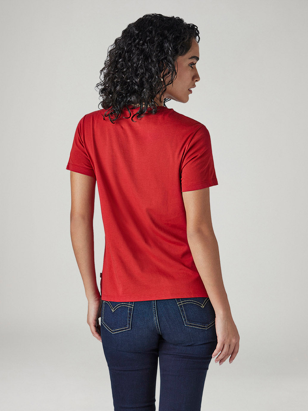 Women's Logo Printed Slim Fit T-Shirt - Back View