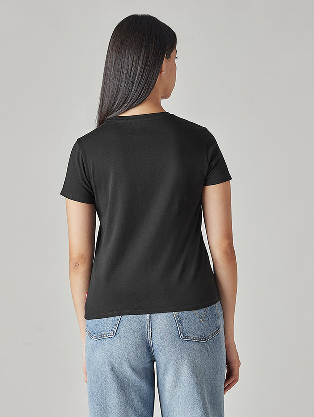 Women's Typography Printed Regular Fit T-Shirt - Back View