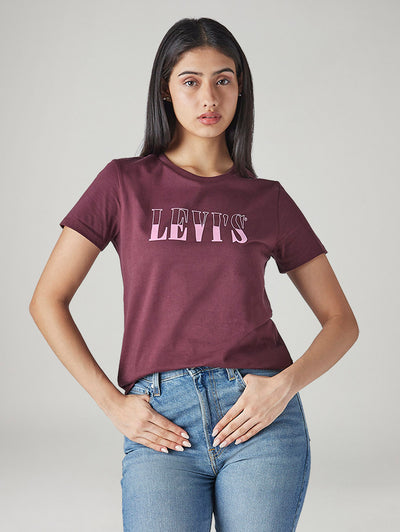 levi's Women's Typography Printed Regular Fit T-Shirt-picture-42