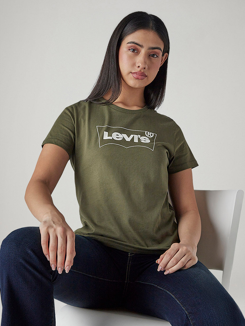 Women's Logo Printed Slim Fit Jersey T-Shirt