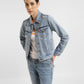 Women's Solid Spread Collar Denim Jacket - 9dd73dd4-2daa-4090-a6c3-973e7cb33df9 View