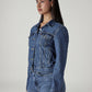 Women's Solid Regular Fit Trucker Jacket - Side View