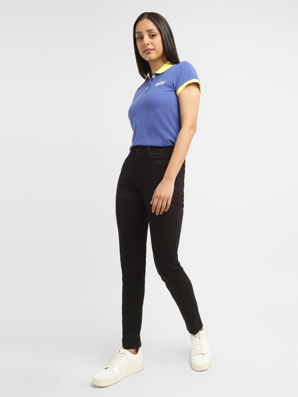 Women's 721 Black Skinny Fit High Rise Jeans
