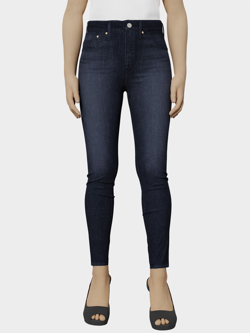 Women's 721 Blue Skinny Fit High Rise Jeans