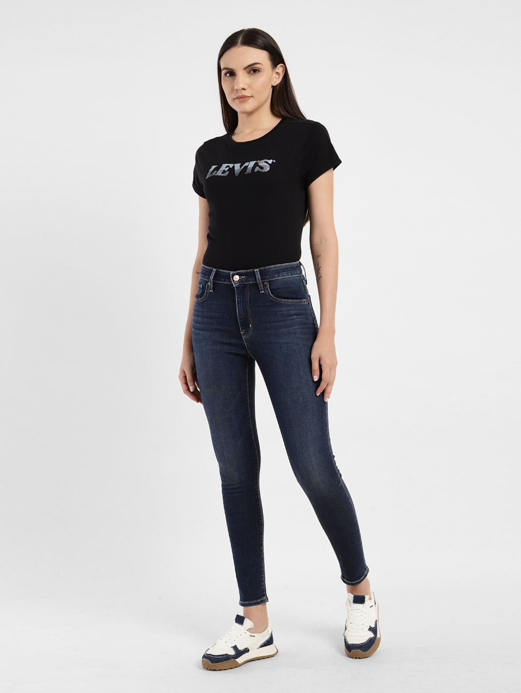 Women's 721 Blue Skinny Fit High Rise Jeans