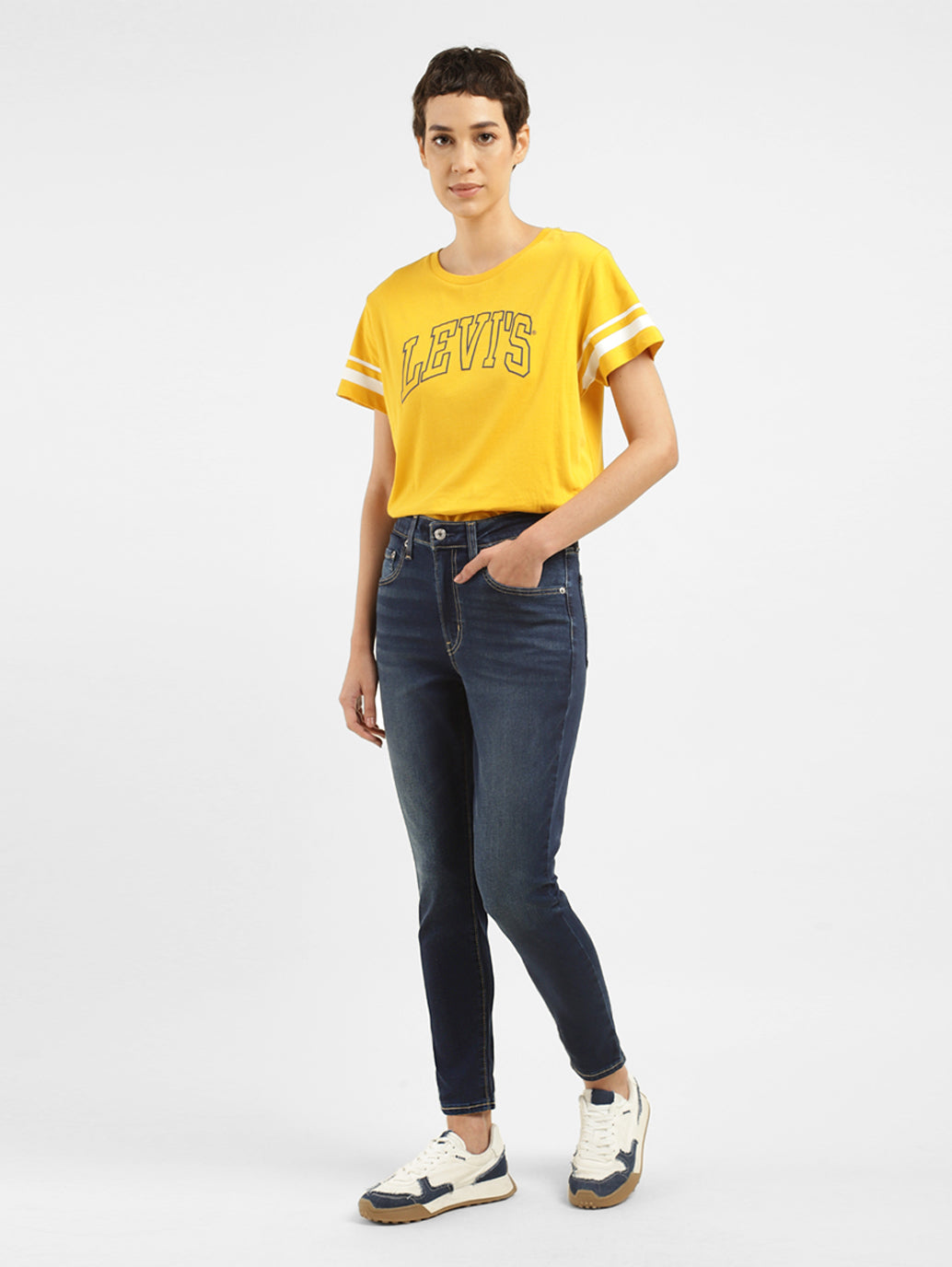 Women's 721 Blue Skinny Fit High Rise Jeans