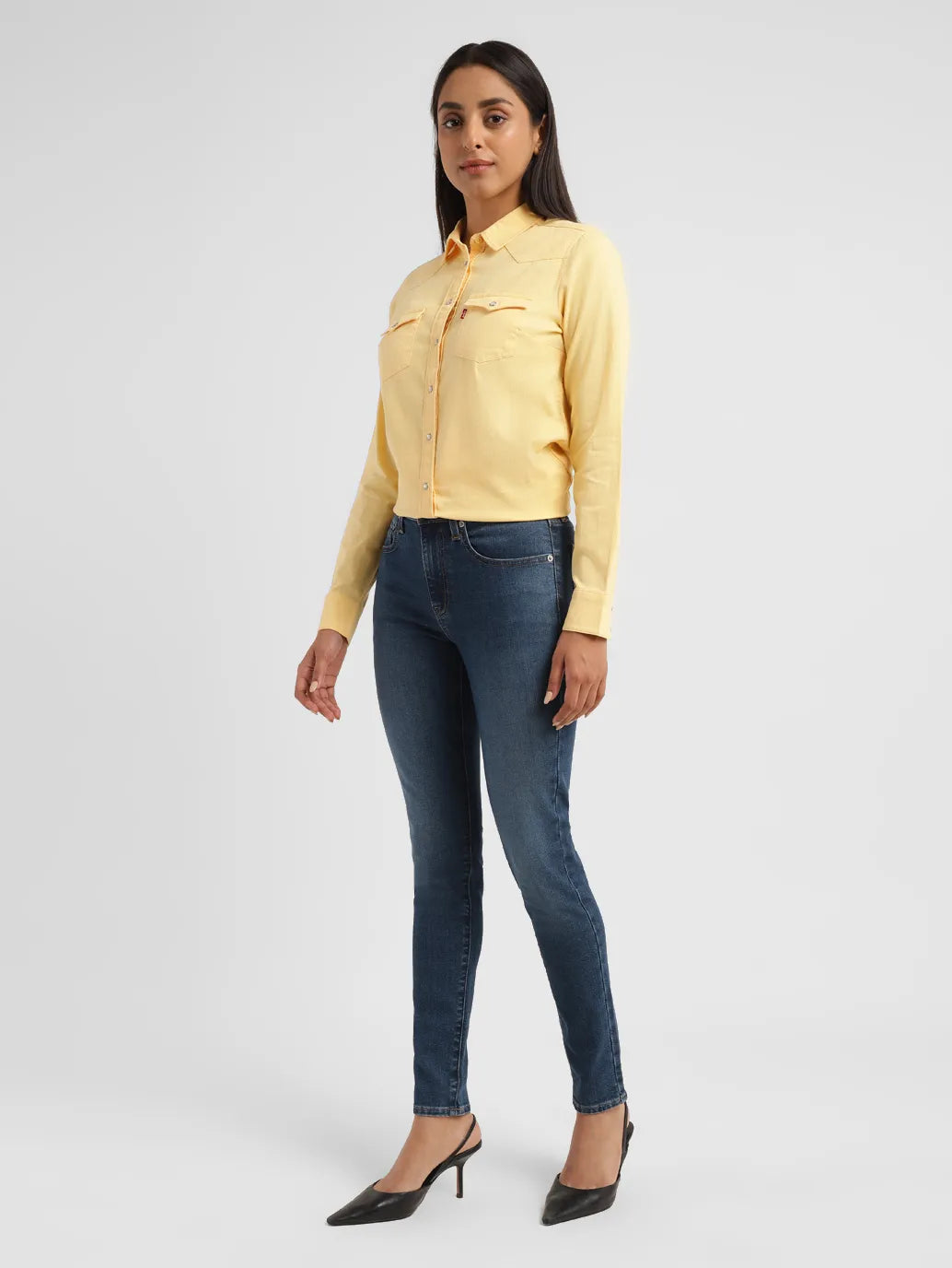 Women's 721 Blue Skinny Fit High Rise Jeans