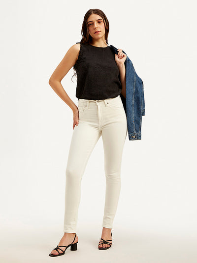 Women's 721 Off White Skinny Fit High Rise Jeans