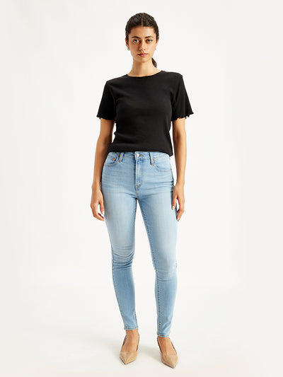 Women's 721 Light Blue Skinny Fit High Rise Jeans