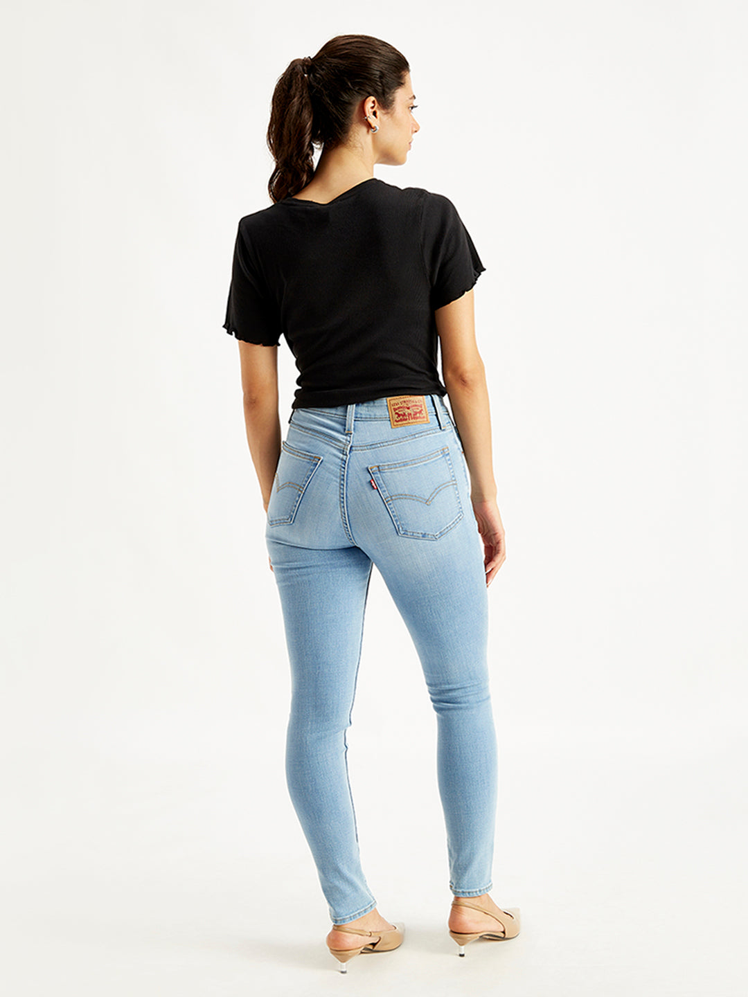 Women's 721 Light Blue Skinny Fit High Rise Jeans