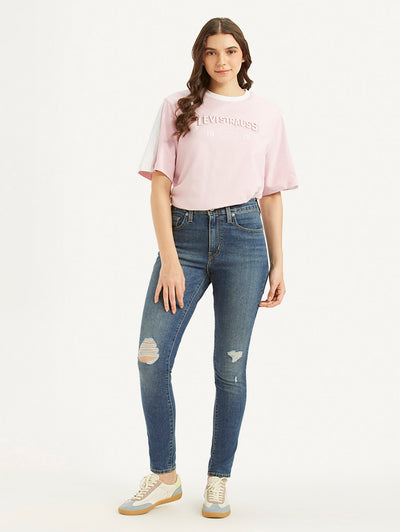 levi's Women's 721 Blue Skinny Fit Mid Rise Jeans-picture-17