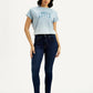 Women's 721 Dark Blue Skinny Fit High Rise Jeans - Front View
