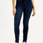 Women's 721 Dark Blue Skinny Fit High Rise Jeans - Front View