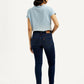 Women's 721 Dark Blue Skinny Fit High Rise Jeans - Back View