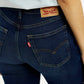 Women's 721 Dark Blue Skinny Fit High Rise Jeans - Detail View