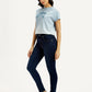 Women's 721 Dark Blue Skinny Fit High Rise Jeans - Side View