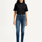 Women's Blue Skinny Fit High Rise Jeans - Front View