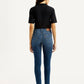 Women's Blue Skinny Fit High Rise Jeans - Back View