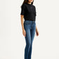 Women's Blue Skinny Fit High Rise Jeans - Side View