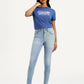 Women's 721 Light-Blue Skinny Fit High Rise Jeans - Styleshot View