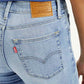 Women's 721 Light-Blue Skinny Fit High Rise Jeans - Detail View