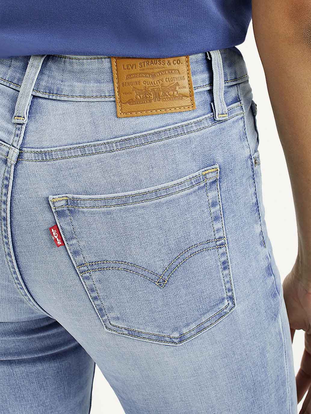 Women's 721 Light Indigo Skinny Fit High Rise Jeans - Detail View