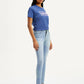 Women's 721 Light-Blue Skinny Fit High Rise Jeans - Side View