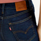 Women's 721 Dark Indigo Skinny Fit High Rise Jeans - Detail View