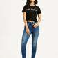Women's 721 Blue Skinny Fit High Rise Jeans - Styleshot View