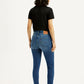 Women's 721 Blue Skinny Fit High Rise Jeans - Back View