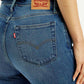 Women's 721 Blue Skinny Fit High Rise Jeans - Detail View