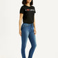 Women's 721 Blue Skinny Fit High Rise Jeans - Side View