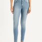 Women's High Rise Skinny Light Blue Jeans - Front View