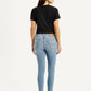 Women's High Rise Skinny Light Blue Jeans - Back View