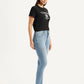 Women's High Rise Skinny Light Blue Jeans - Side View