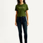 Women's 721 Dark Blue Skinny Fit High Rise Jeans - Front View