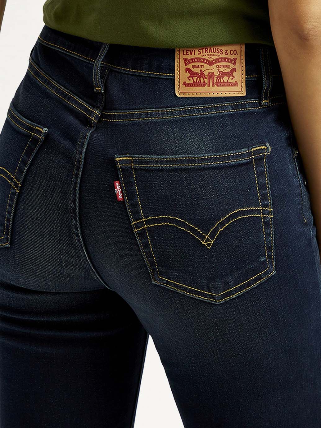 Women's 721 Dark Blue Skinny Fit High Rise Jeans - 20 View