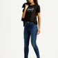 Women's 721 Dark Indigo Skinny Fit Mid Rise Jeans - Styleshot View