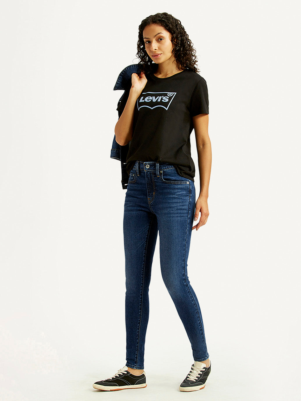 Women's 721 Dark Indigo Skinny Fit Mid Rise Jeans