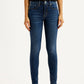 Women's 721 Dark Indigo Skinny Fit Mid Rise Jeans - Front View