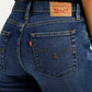 Women's 721 Dark Indigo Skinny Fit Mid Rise Jeans - Detail View